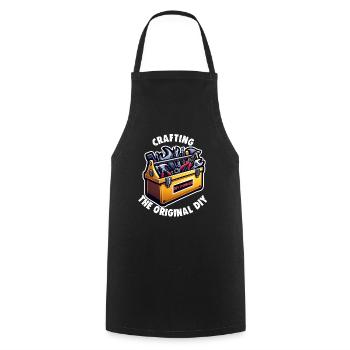 Papa artisan fabriquant le bricolage original - Tablier de cuisine - noir - Devant - AI Model Male 185 dark (185cm)