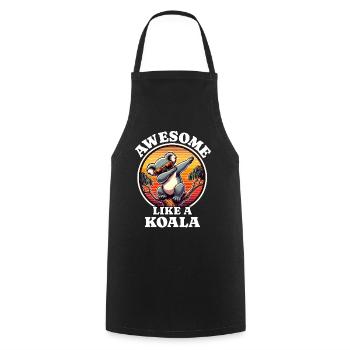 Koala - Cooking Apron - black - Front - AI Model Male 185 dark (185cm)