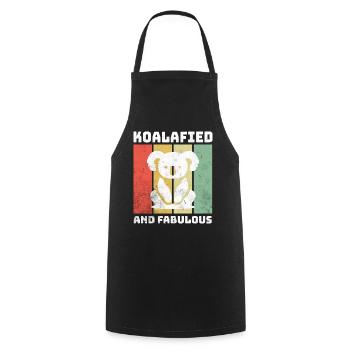 Koala Sayings - Cooking Apron - black - Front - AI Model Male 185 dark (185cm)