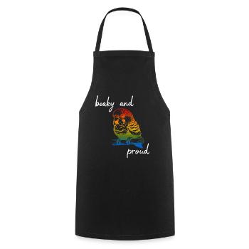 Funny Sun Parakeet Sayings - Cooking Apron - black - Front - AI Model Male 185 dark (185cm)