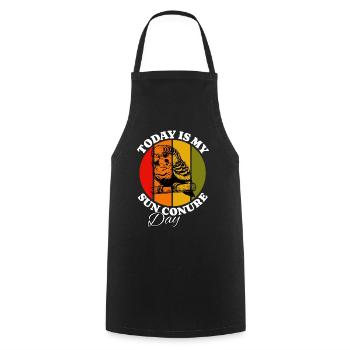 Sun parakeet - Cooking Apron - black - Front - AI Model Male 185 dark (185cm)