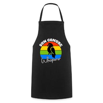 Sun Parakeet Whisperer - Cooking Apron - black - Front - AI Model Male 185 dark (185cm)