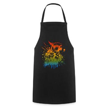 Sun parakeet - Cooking Apron - black - Front - AI Model Male 185 dark (185cm)