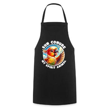 Funny Sun Parakeet Sayings - Cooking Apron - black - Front - AI Model Male 185 dark (185cm)