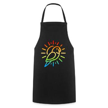 Sun parakeet - Cooking Apron - black - Front - AI Model Male 185 dark (185cm)