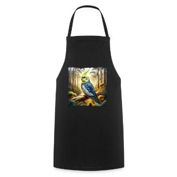 Cockatiel - Cooking Apron - black - Front - AI Model Male 185 dark (185cm)