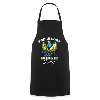 Perruche ondulée - Tablier de cuisine - noir - Devant - AI Model Male 185 dark (185cm)