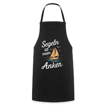 Sailing Sailing Captain Sailor Boat - Cooking Apron - black - Front - AI Model Male 185 dark (185cm)