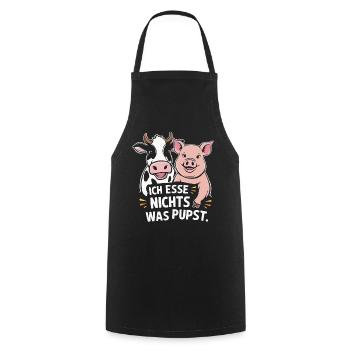 Vegetarier Veganer Tierschutz Tierrecht Veggie - Kochschürze - Schwarz - Vorne - AI Model Male 185 dark (185cm)