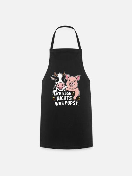 Vegetarier Veganer Tierschutz Tierrecht Veggie - Kochschürze - Schwarz
