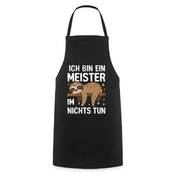 Sloth Sloths Animal Sleeping Lazy - Cooking Apron - black - Front - AI Model Male 185 dark (185cm)