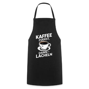 Coffee Coffee Coffee Drinkers Coffee Lovers - Cooking Apron - black - Front - AI Model Male 185 dark (185cm)