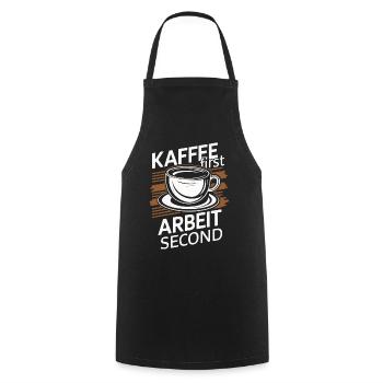 Coffee Coffee Coffee Drinkers Coffee Lovers - Cooking Apron - black - Front - AI Model Male 185 dark (185cm)