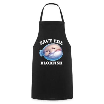 Save Blobfisch - Kochschürze - Schwarz - Vorne - AI Model Male 185 dark (185cm)