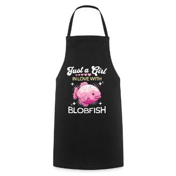 Blobfisch Mädchen Blobfish - Kochschürze - Schwarz - Vorne - AI Model Male 185 dark (185cm)