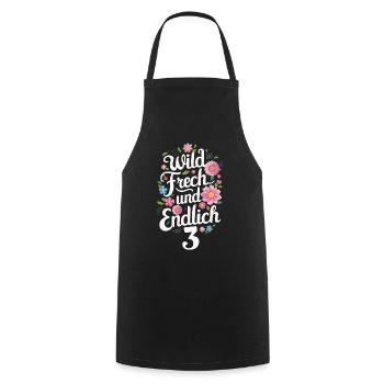 Birthday Gift 3 Years Children's Birthday - Cooking Apron - black - Front - AI Model Male 185 dark (185cm)