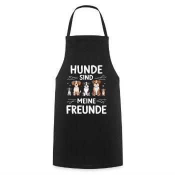 Hund Hunde Haustier Lustige Sprüche - Kochschürze - Schwarz - Vorne - AI Model Male 185 dark (185cm)