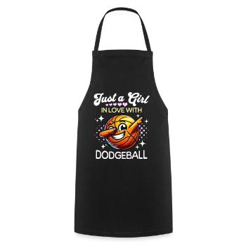 Dodgeball Filles - Tablier de cuisine - noir - Devant - AI Model Male 185 dark (185cm)