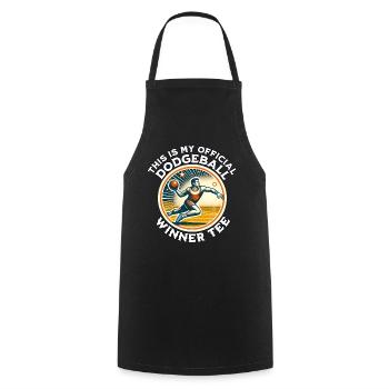 Joueur de ballon chasseur - Tablier de cuisine - noir - Devant - AI Model Male 185 dark (185cm)