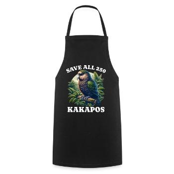 Sauvez Kakapo - Tablier de cuisine - noir - Devant - AI Model Male 185 dark (185cm)