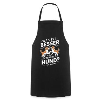 Hund Hunde Haustier Lustige Sprüche - Kochschürze - Schwarz - Vorne - AI Model Male 185 dark (185cm)