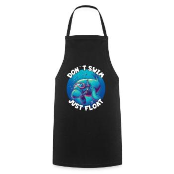 Manatee Saying - Cooking Apron - black - Front - AI Model Male 185 dark (185cm)