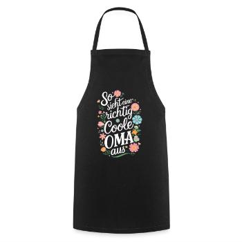 Grandma Grandma Grandparents Mother's Day Family - Cooking Apron - black - Front - AI Model Male 185 dark (185cm)