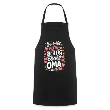 Grandma Grandma Grandparents Mother's Day Family - Cooking Apron - black - Front - AI Model Male 185 dark (185cm)