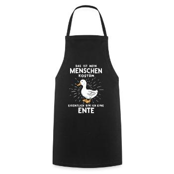 Mallard, Duck Birds, Duck, Dark Duck, Bird - Cooking Apron - black - Front - AI Model Male 185 dark (185cm)