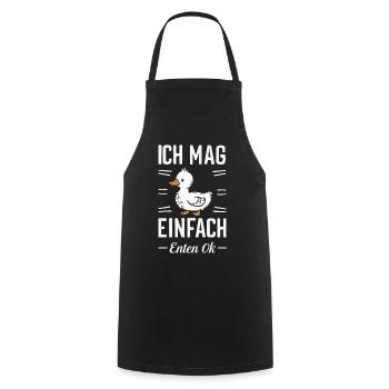 Mallard, Duck Birds, Duck, Dark Duck, Bird - Cooking Apron - black - Front - AI Model Male 185 dark (185cm)
