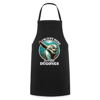 Funny Manatee Sayings - Cooking Apron - black - Front - AI Model Male 185 dark (185cm)