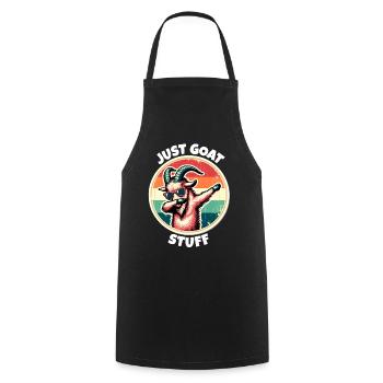 Screw Goat Saying - Cooking Apron - black - Front - AI Model Male 185 dark (185cm)