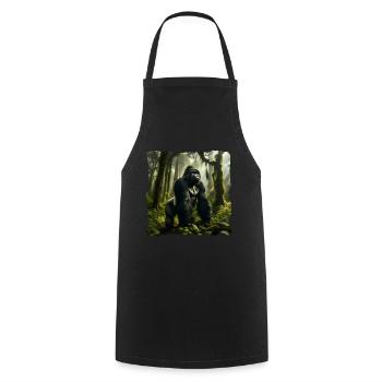 Mountain gorilla - Cooking Apron - black - Front - AI Model Male 185 dark (185cm)