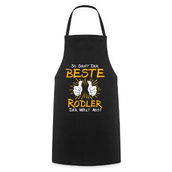 Rodler Geschenkidee - Kochschürze - Schwarz - Vorne - AI Model Male 185 dark (185cm)
