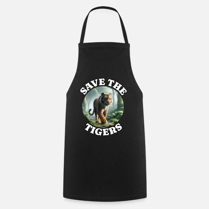 Sumatra Tiger - Kochschürze - Schwarz