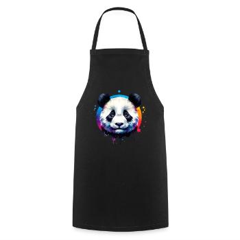 Panda - Tablier de cuisine - noir - Devant - AI Model Male 185 dark (185cm)