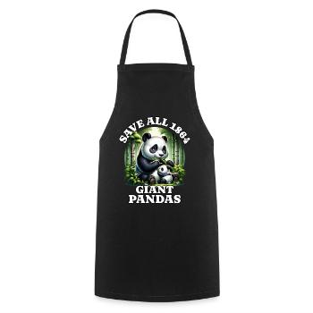 Panda Save Pandabär - Kochschürze - Schwarz - Vorne - AI Model Male 185 dark (185cm)