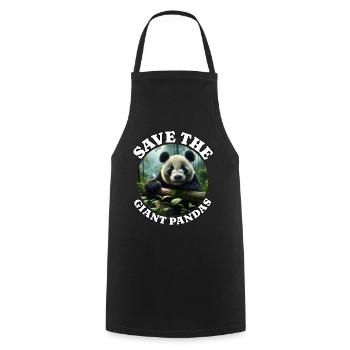 Panda Bear Panda - Cooking Apron - black - Front - AI Model Male 185 dark (185cm)
