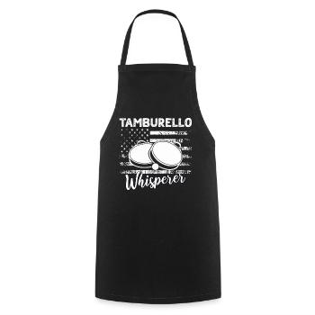 Dictons Tamburello - Tablier de cuisine - noir - Devant - AI Model Male 185 dark (185cm)