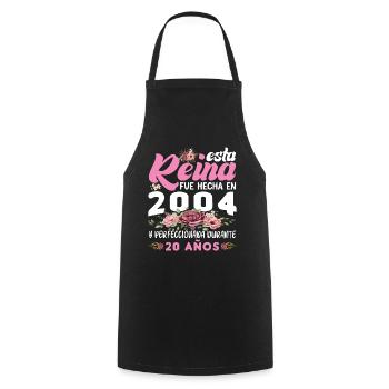 20 Jahre Geburtstagsgeschenk Frau aus dem Jahr 2004 - Kochschürze - Schwarz - Vorne - AI Model Male 185 dark (185cm)