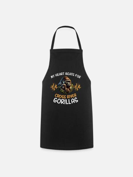 Cross River Gorilla Heart Line - Tablier de cuisine - noir