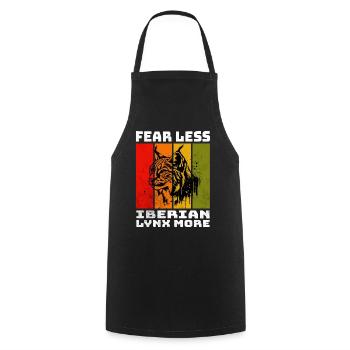 Lynx ibérique Iberischer Luchs - Tablier de cuisine - noir - Devant - AI Model Male 185 dark (185cm)