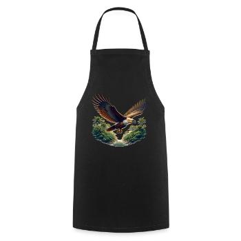 Monkey Eagle - Cooking Apron - black - Front - AI Model Male 185 dark (185cm)