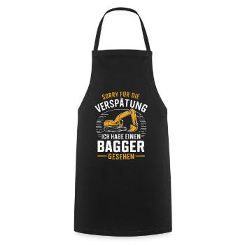 Excavator Driver Construction Worker Construction Site Construction Machine - Cooking Apron - black - Front - AI Model Male 185 dark (185cm)