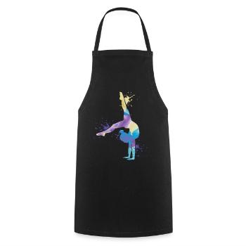 Gymnast Acrobatics Gymnastics Gymnastics - Cooking Apron - black - Front - AI Model Male 185 dark (185cm)