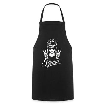 Bachelorette Party Wedding Bridesmaid - Cooking Apron - black - Front - AI Model Male 185 dark (185cm)
