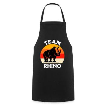 Rhino Rhino Dictons de rhinocéros - Tablier de cuisine - noir - Devant - AI Model Male 185 dark (185cm)