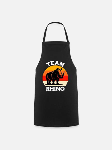 Rhino Nashorn Sprüche - Kochschürze - Schwarz