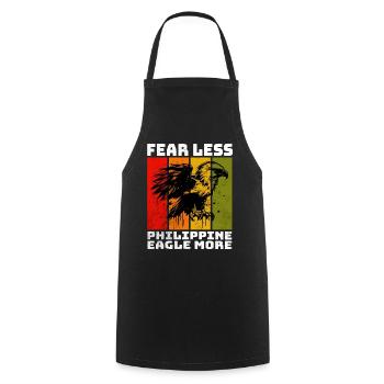 Philippine Eagle Monkey Eagle - Cooking Apron - black - Front - AI Model Male 185 dark (185cm)