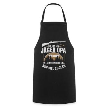 Hunter Hunting Hunting Hunting Clothing - Cooking Apron - black - Front - AI Model Male 185 dark (185cm)